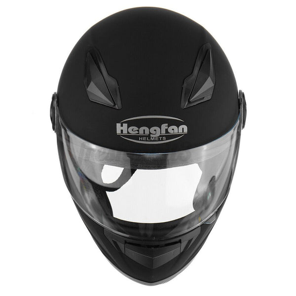 Adjustable Motorcycle Street Bike Helmet Black Full Face Motorbike Helmets Visor