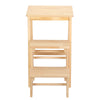 3-Step Folding Wooden Step Stool Portable Kids Adults Stool Ladder Home Stool