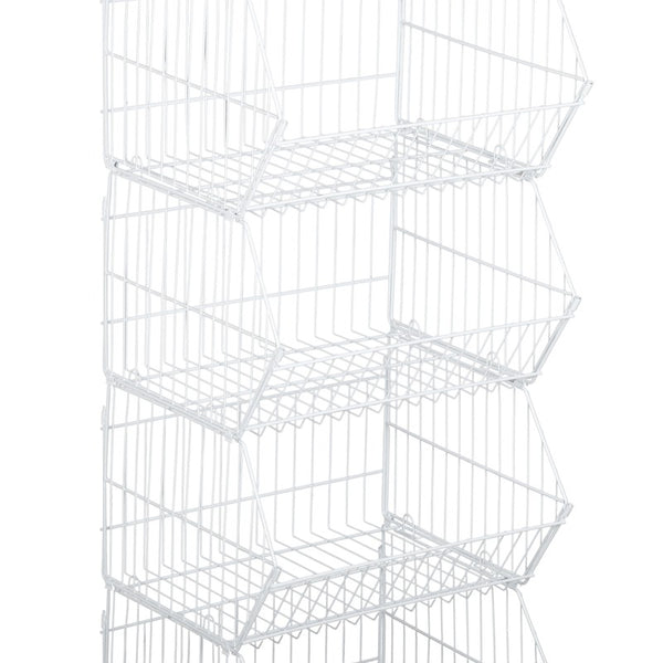 5 Tier Retail Display Rack Organizer Storage Shelf Heavy Duty Metal Basket Cart