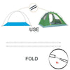 2X7 Sections Foldable Fiberglass Tent Pole Replacement Kit for Camping Hiking AU