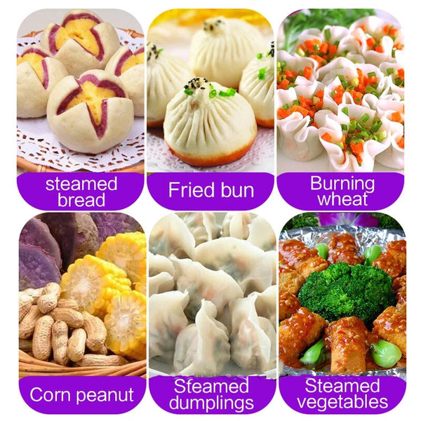 COMMERCIAL ELECTRIC BUN STEAMER WITH 4 OUTLET 220V/2500W Temperature Control AU