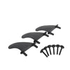 3Pcs Soft Top Surfboard Fins Sets for Softboard Paddle Board Surf Boards Black