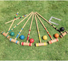 Classic Croquet Set Up to 6 Players Six Colour Coded Mallets Handles and Balls