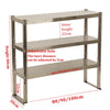 3Tier Commercial Kitchen Overshelf bench Top Stainless Steel for Prep&Work Table