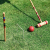 Classic Croquet Set Up to 6 Players Six Colour Coded Mallets Handles and Balls