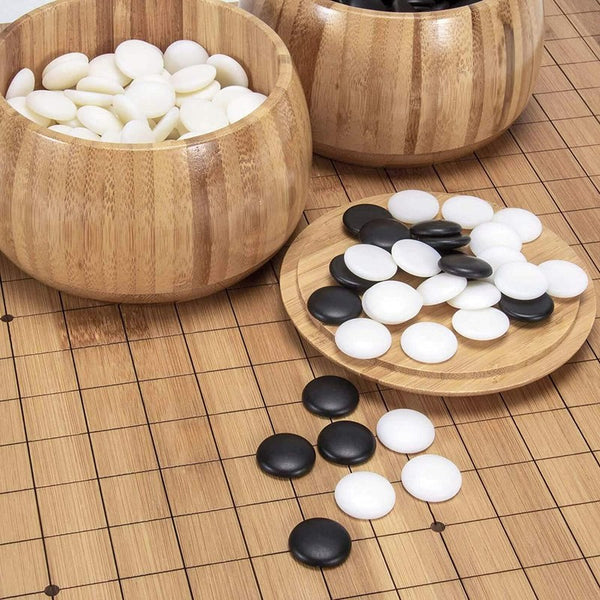 Wooden Go Game Set Baduk Weiqi Board Game Chess Piece Bowl /Wei Qi Game Set