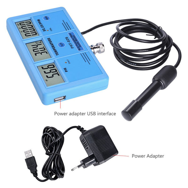 Water Quality Monitor Ph Meter TDS Temp Conductivity Detector Aquarium Analysis