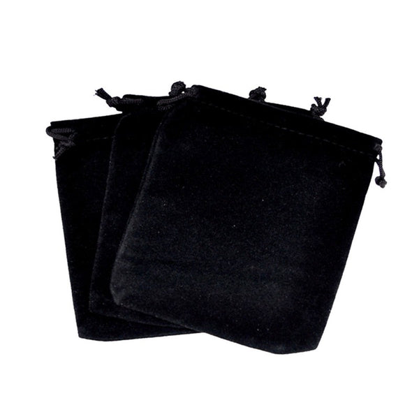 100PCS Black Velvet Pouch Drawstring Bags Wedding Favours Gift Jewellery Packing