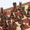 Upscale Metal Chess Set Foldable Wooden Chess Board Zinc Alloy Chess Pieces