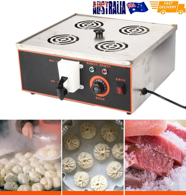 Four-Hole Electric Steamed Buns Machine Commercial Food Bread Steaming Steamer