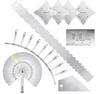 17 Pcs Guitar Luthier Tool Radius Gauge String Action Ruler Guitar Bass Setup