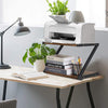 2 Tier Desktop Printer Rack Shelf Office Room Metal Racks Printer Holder