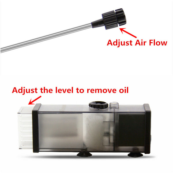 Surface Protein Skimmer Aquarium Plant Fish Tank Filter Pump Oil Film Processor