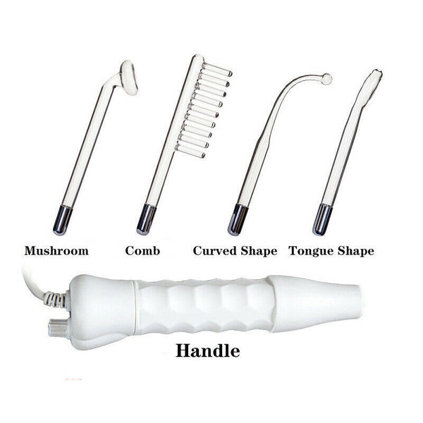 4 In 1 High Frequency Electrode Wand Electrotherapy Glass Tube Beauty Device