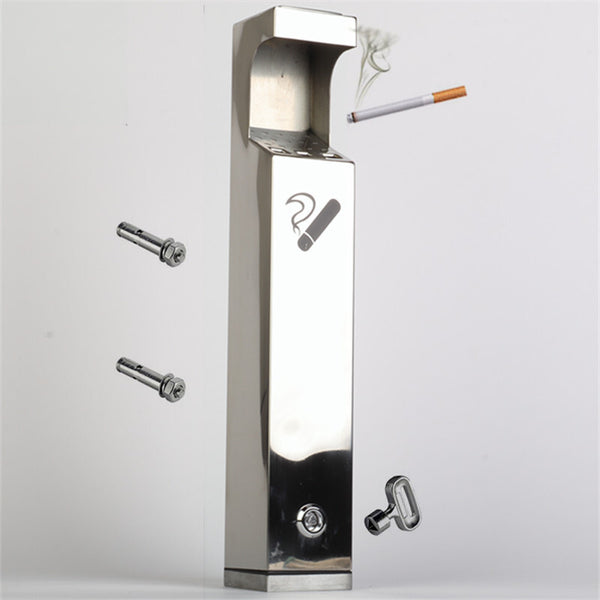 Wall Mounted Ashtray Pubs Outdoor Cigarette Disposal  Ash Bins Lockable w/ Keys