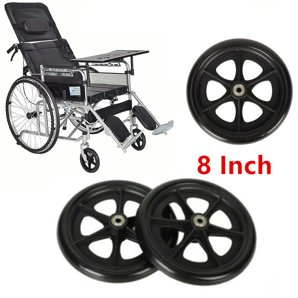 2× Replacement Parts 8'' Front Rear Wheel for Wheelchair Rollator Walker AU
