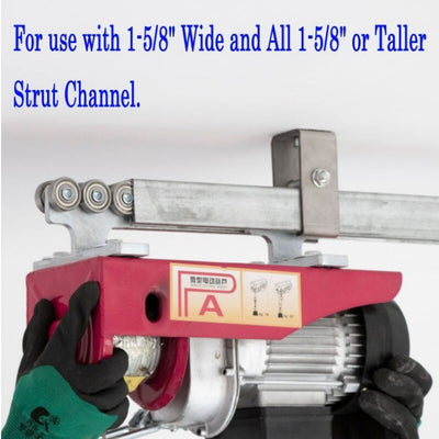 2PCS 6 Wheel Electric Hoist Trolley Roller T Trolley Assembly Silent Trolley