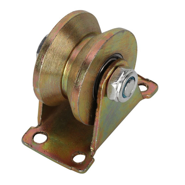 4pcs 2" V Groove Wheel Sliding Gate Caster with Bracket for Garage Door/Lifting
