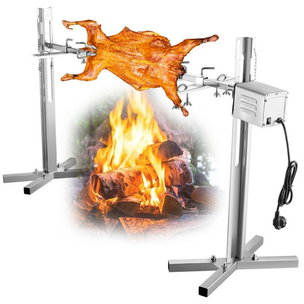 1.3m Electric BBQ Rotisserie Grill Spit Automatic Height Adjustable + 15W Motor