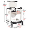 4in1 Elderly Transfer Chair Hand-cranked Height-Adjustable Patient Toilet Chair