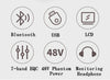 7 Channel Bluetooth Mixer DJ Live Studio Audio Mixer USB Console Amplifier AUX