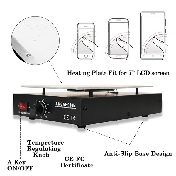 LCD Screen Separator Heating Platform Glass Removal Phone Repair Auto Heating