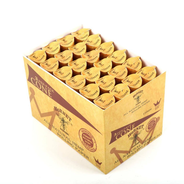 24X Pre-Rolled Smoking Cone 72 Cones 110MM Rolling Paper Natural Unrefined Paper
