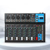 7 Channel Bluetooth Mixer DJ Live Studio Audio Mixer USB Console Amplifier AUX
