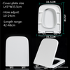 Heavy Duty Square Toilet Seat Soft Close Quick Release Easy Cleaning Bathroom AU