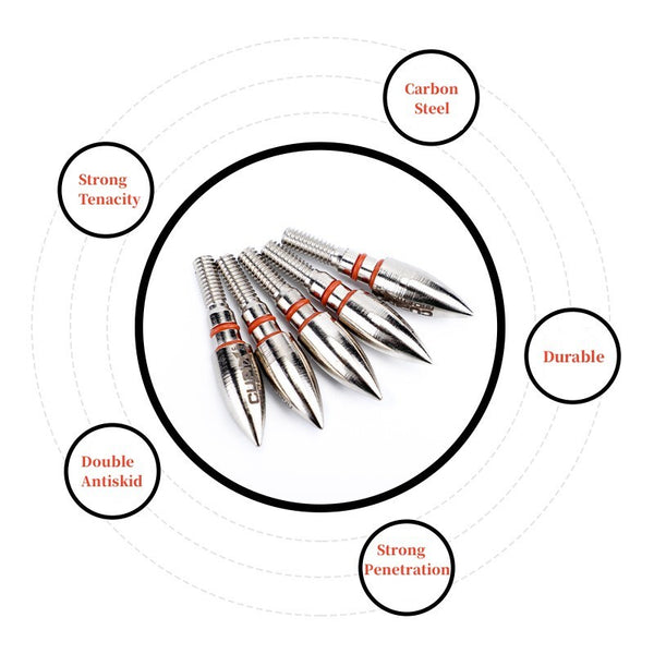 12X Archery Arrow Heads 100 Grain Broadheads Field Points Tips Target Practice