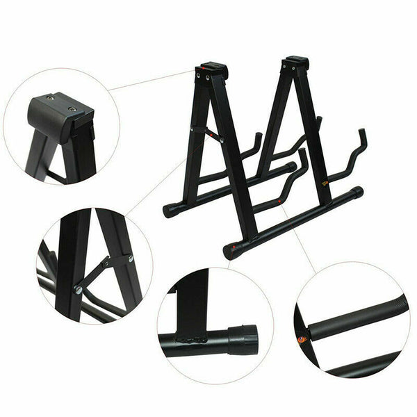 Portable Foldable Ukelele Guitar Stand Bass Electric Acoustic Floor Holder Rack