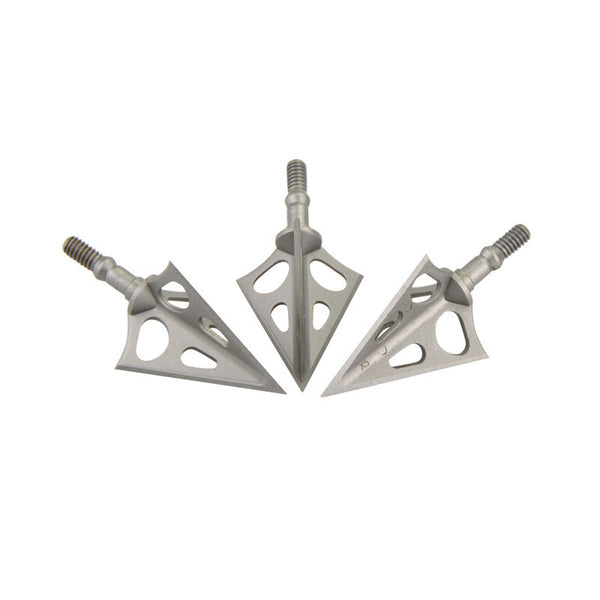 6x Archery Broadhead Hunting 100gr Arrow Head 3 Blade Stainless Steel Arrowhead