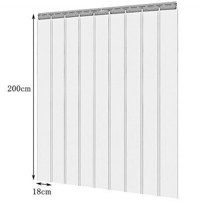 PVC Door Curtains Strips 200cm Cool Room Curtain Clear Freezer Room Strips