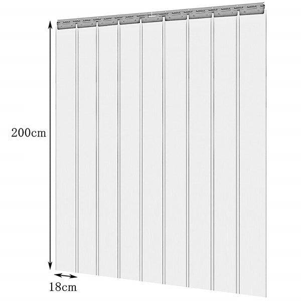 PVC Door Curtains Strips 200cm Cool Room Curtain Clear Freezer Room Strips