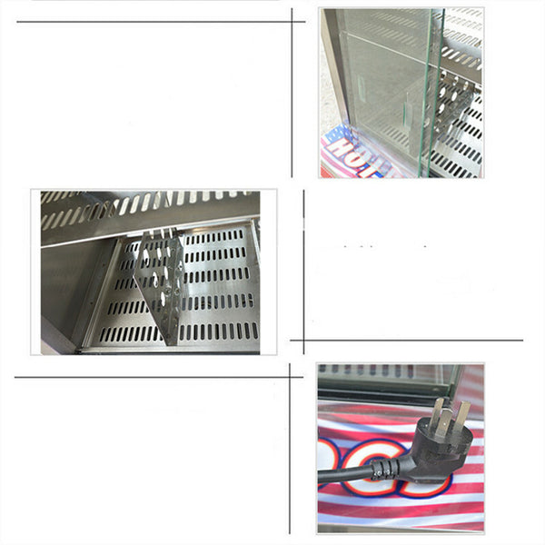 Commercial Electric Sausage Hot Dog Cooker Hotdog Steamer Machine Bun Warmer