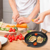 Non-Stick 32cm Cast Iron Frying Griddle Pan Non-Stick Steak Grill Frying Skillet
