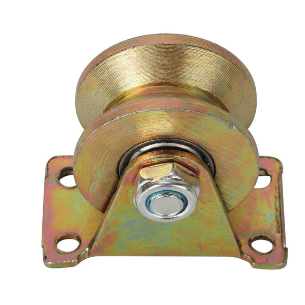 4pcs 2" V Groove Wheel Sliding Gate Caster with Bracket for Garage Door/Lifting