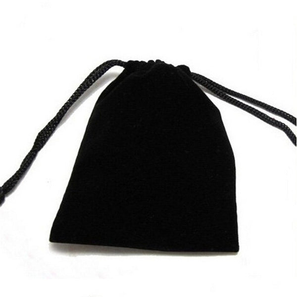 100PCS Black Velvet Pouch Drawstring Bags Wedding Favours Gift Jewellery Packing
