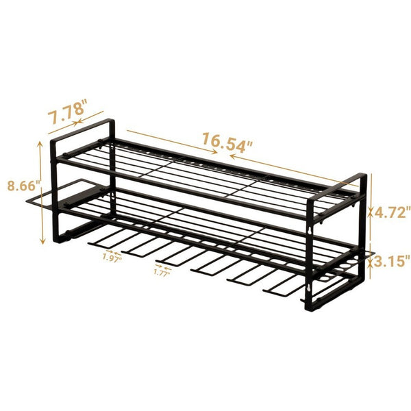 7Slot 3Layer Power Tool Storage Rack Drill Organizer Floating Hammer Plier Hold