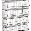 5 Tier Retail Display Rack Organizer Storage Shelf Heavy Duty Metal Basket Cart