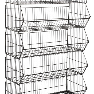 5 Tier Retail Display Rack Organizer Storage Shelf Heavy Duty Metal Basket Cart