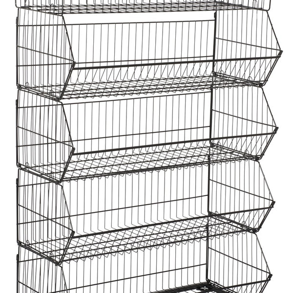 5 Tier Retail Display Rack Organizer Storage Shelf Heavy Duty Metal Basket Cart