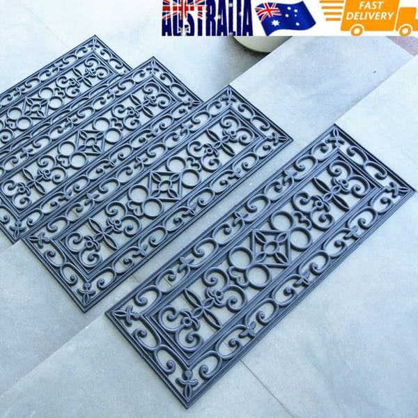 5x Rubber Stair Treads Non Slip Safety Outdoor Porch Floor Step Mats Staircase