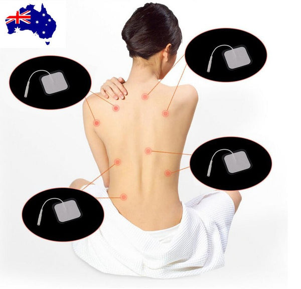 12PCS TENS Machine Replacement Electrode Pads Self Adhesive Reusable 50x50 mm AU