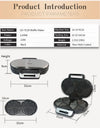 Electric Waffle Maker 10 Heart Shaped Waffles Nonstick Baker Breakfast Snacks