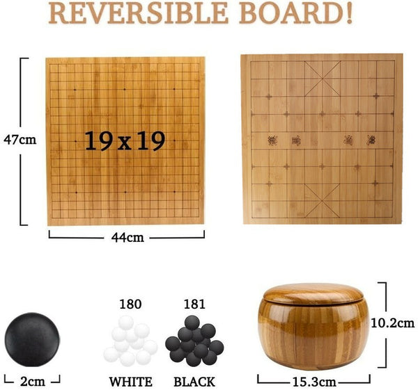 Wooden Go Game Set Baduk Weiqi Board Game Chess Piece Bowl /Wei Qi Game Set