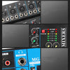 7 Channel Bluetooth Mixer DJ Live Studio Audio Mixer USB Console Amplifier AUX