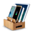 Bamboo USB Charge Station Multi-Device Hub Charging Dock for Phone iPad Tablet