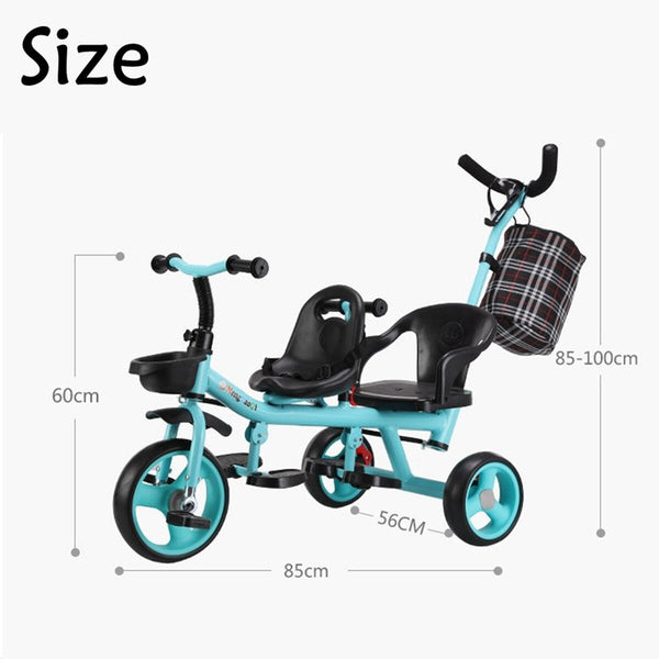 Tricycle Bike Trike Baby Prams Kids Stroller Toddler Ride-On Trike With Belt