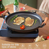 Non-Stick 32cm Cast Iron Frying Griddle Pan Non-Stick Steak Grill Frying Skillet